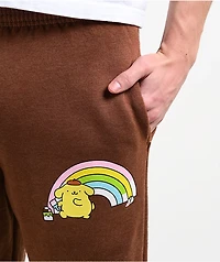 Hello Kitty® and Friends | A.LAB Pompompurin™ Over The Rainbow Brown Sweatpants