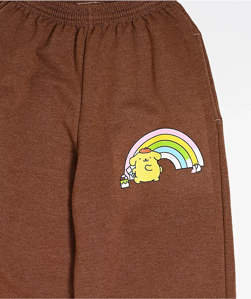 Hello Kitty® and Friends | A.LAB Pompompurin™ Over The Rainbow Brown Sweatpants