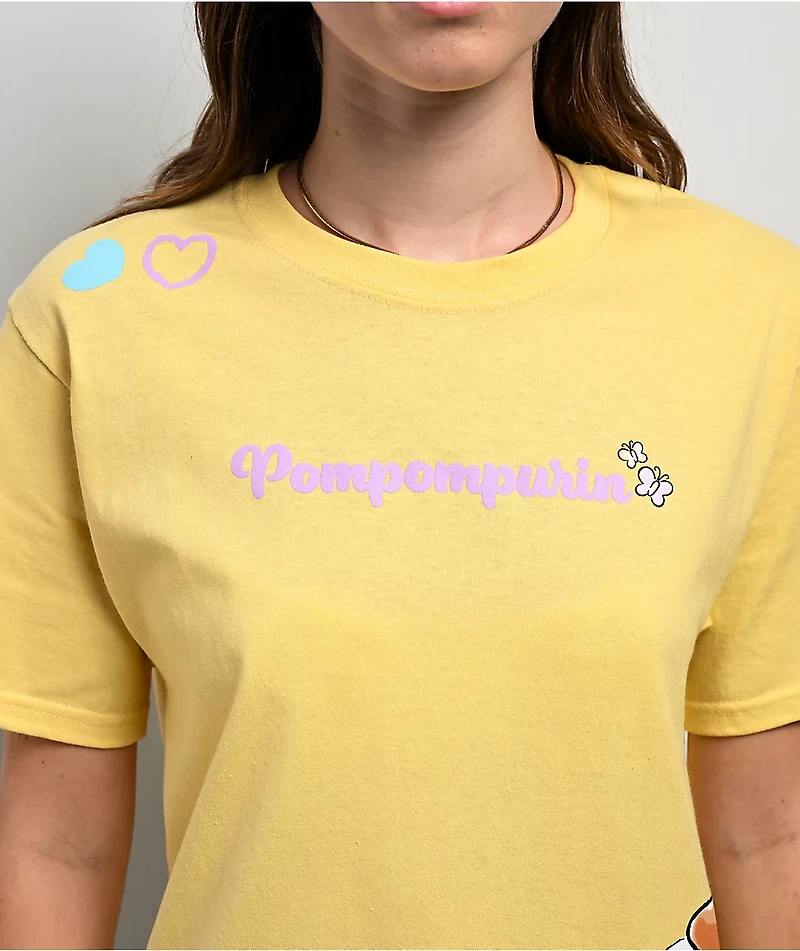 Hello Kitty® and Friends | A.LAB Pompompurin™ Pink Ribbon Yellow T-Shirt