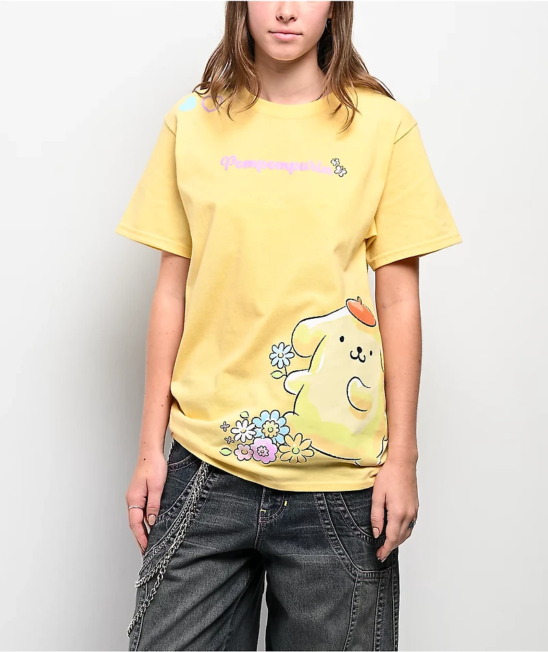 Hello Kitty® and Friends | A.LAB Pompompurin™ Pink Ribbon Yellow T-Shirt