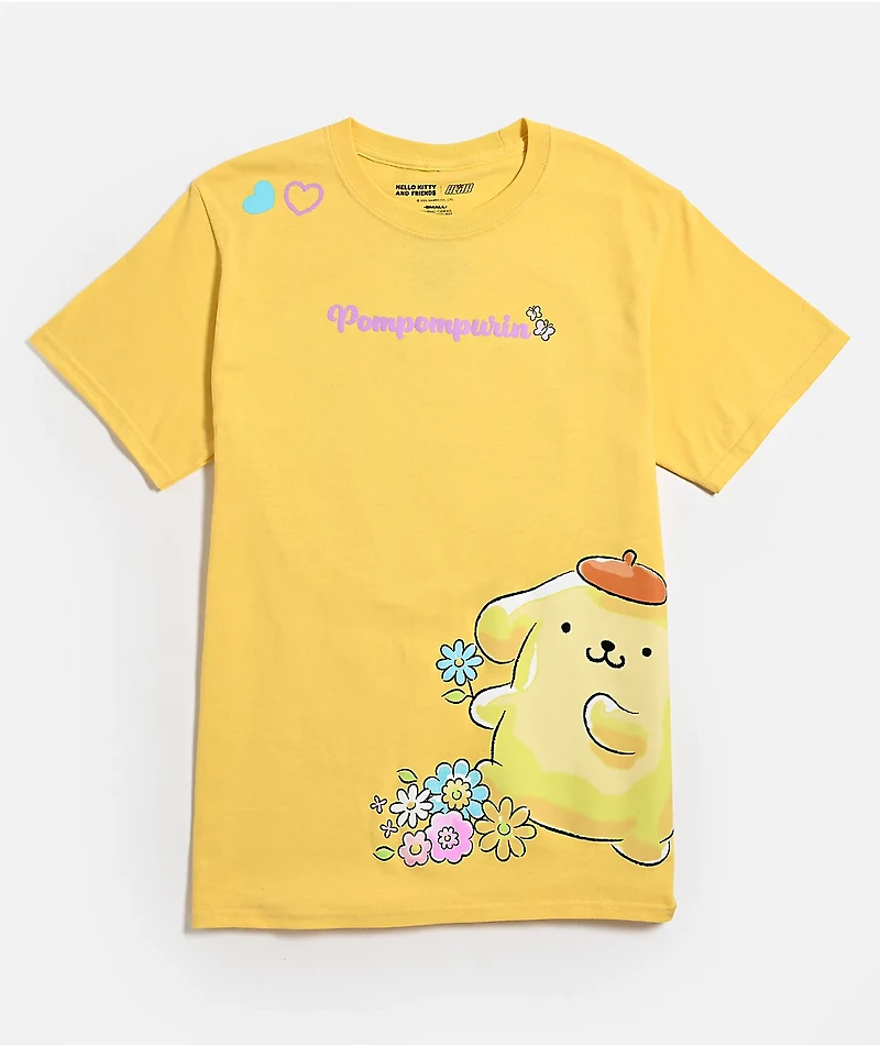 Hello Kitty® and Friends | A.LAB Pompompurin™ Pink Ribbon Yellow T-Shirt