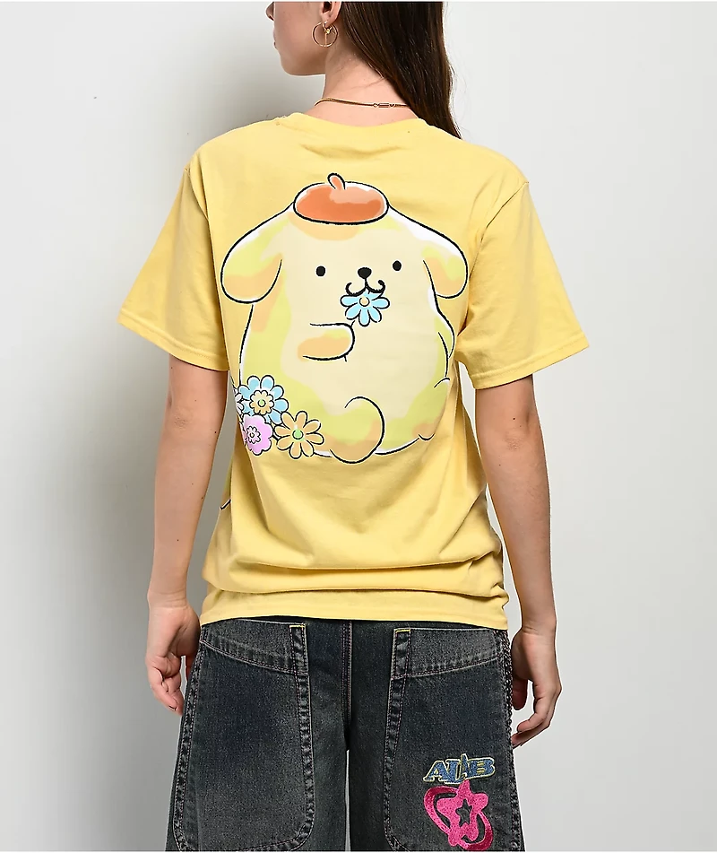 Hello Kitty® and Friends | A.LAB Pompompurin™ Pink Ribbon Yellow T-Shirt