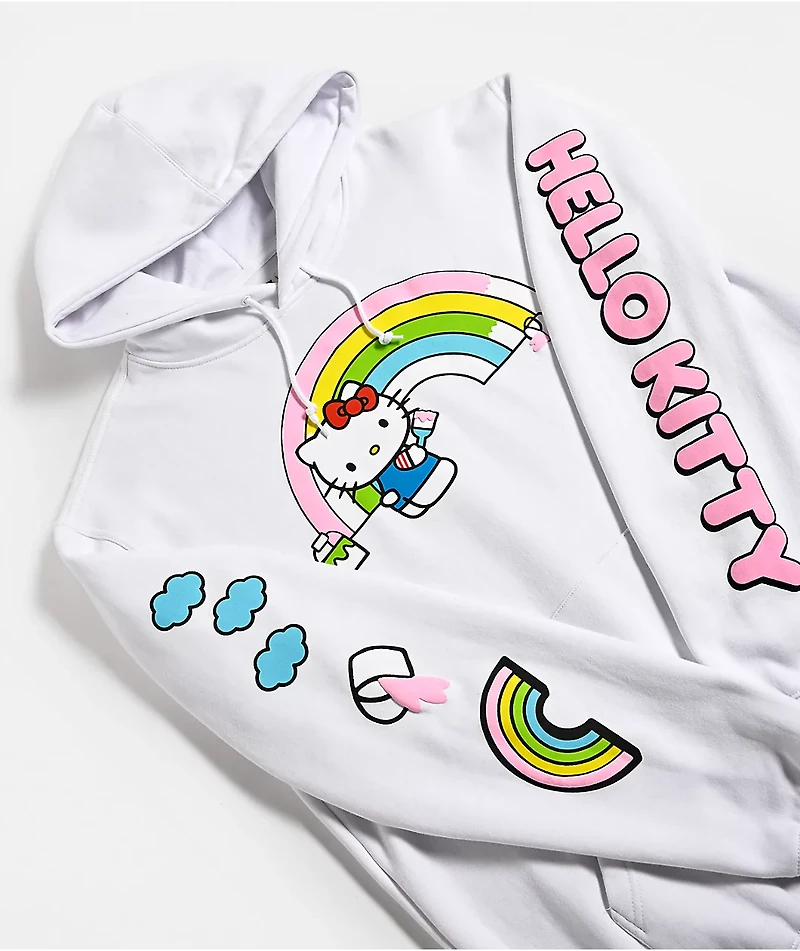 Hello Kitty & Friends | A.LAB Hello Kitty® Over The Rainbow White Hoodie