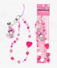 Hello Kitty & Friends My Melody 20th Anniversary Beaded Wrist Strap Phone Charm