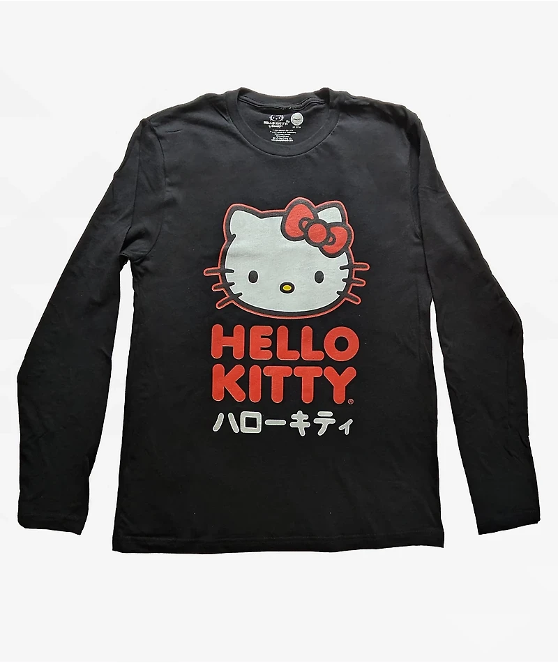 Hello Kitty Black Long Sleeve T-Shirt