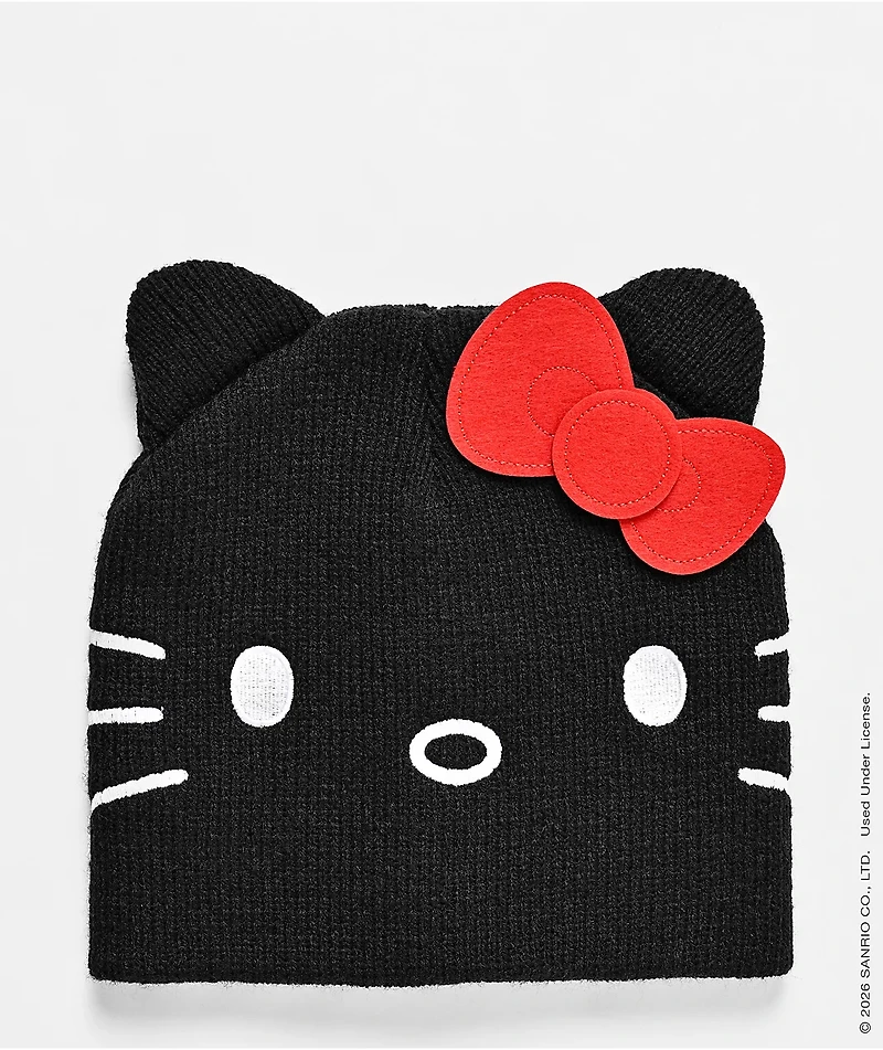 Hello Kitty Black Skully Beanie
