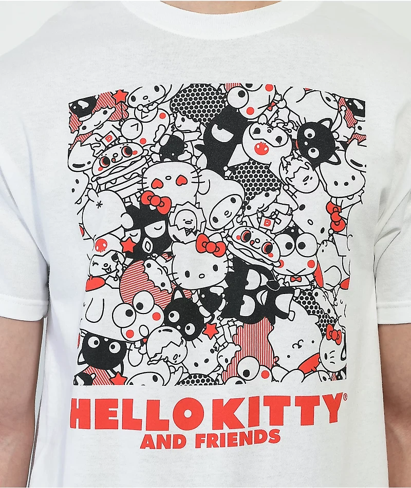 Hello Kitty Square Friends White T-Shirt