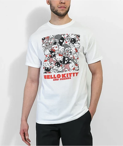 Hello Kitty Square Friends White T-Shirt
