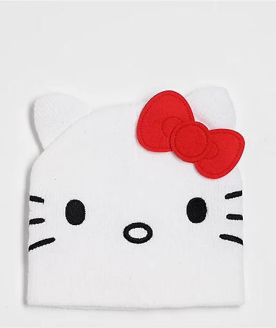 Hello Kitty White Skully Beanie