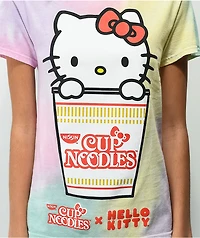 Hello Kitty x Cup Noodles Rainbow Pastel Tie Dye T-Shirt