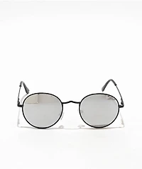 Heritage Black & Silver Round Sunglasses