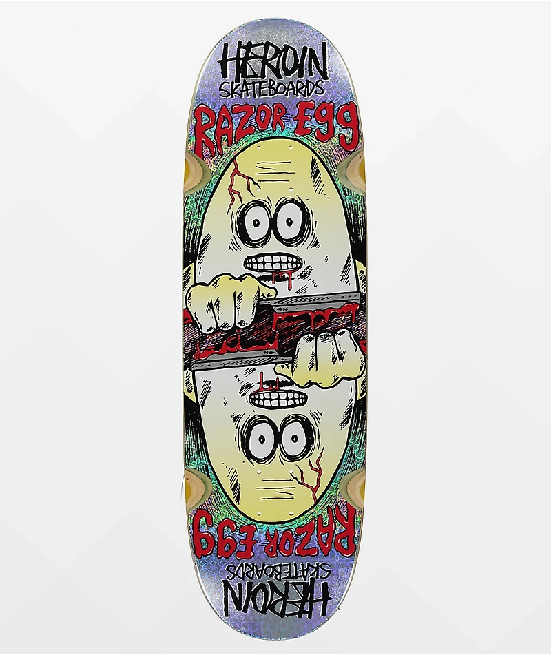 Heroin Holo Egg Symmetrical 9.5" Skateboard Deck