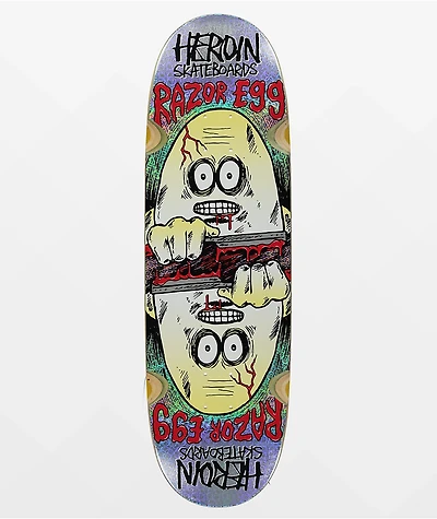 Heroin Holo Egg Symmetrical 9.5" Skateboard Deck