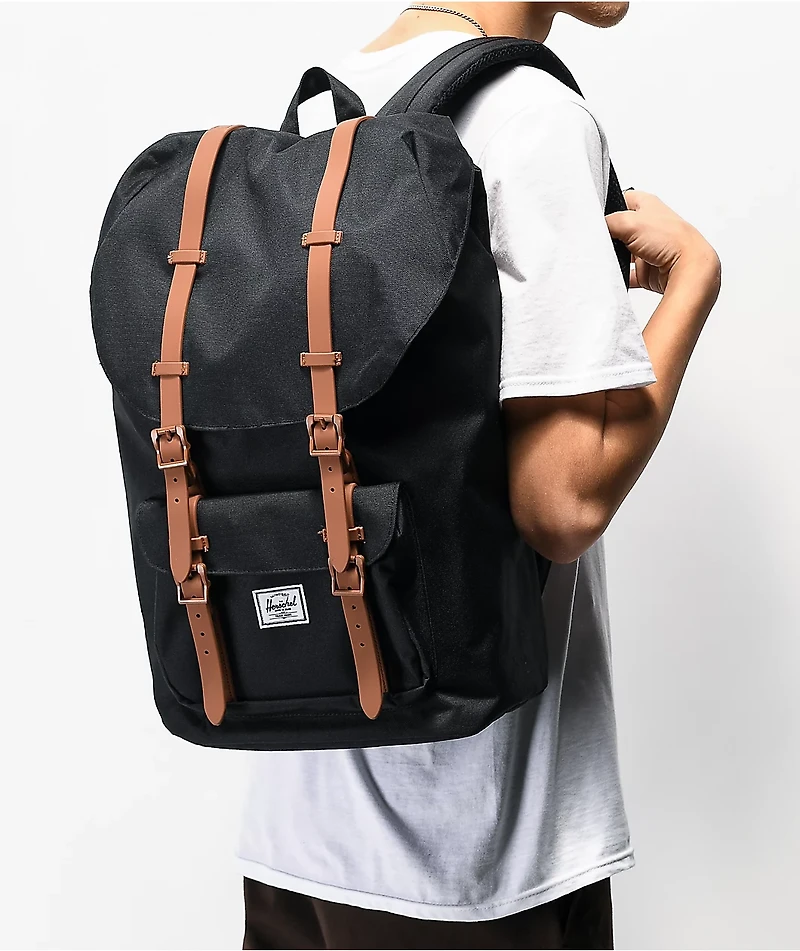 Herschel Little America Black & Saddle Backpack