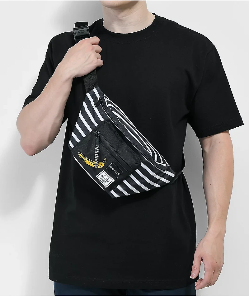 Herschel Supply Co x Andy Warhol Banana Seventeen Black & White Fanny Pack