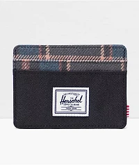 Herschel Supply Co. Charlie Black Winter Plaid Cardholder Wallet