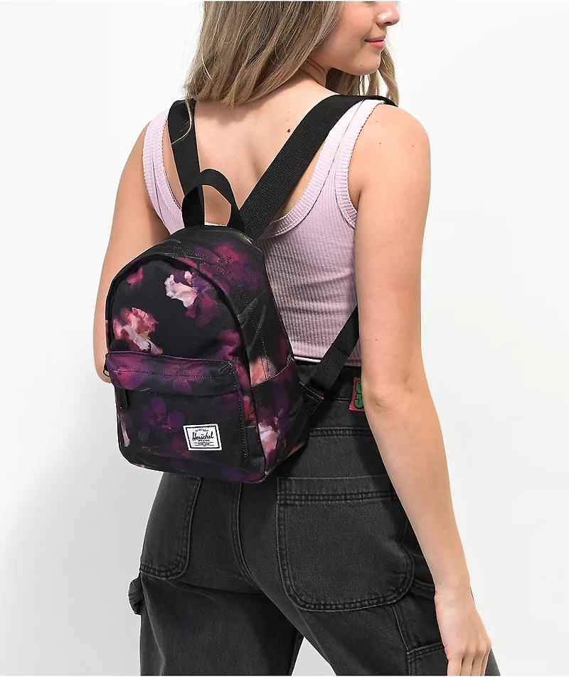 Herschel Supply Co. Classic Iris Watercolor Black Mini Backpack