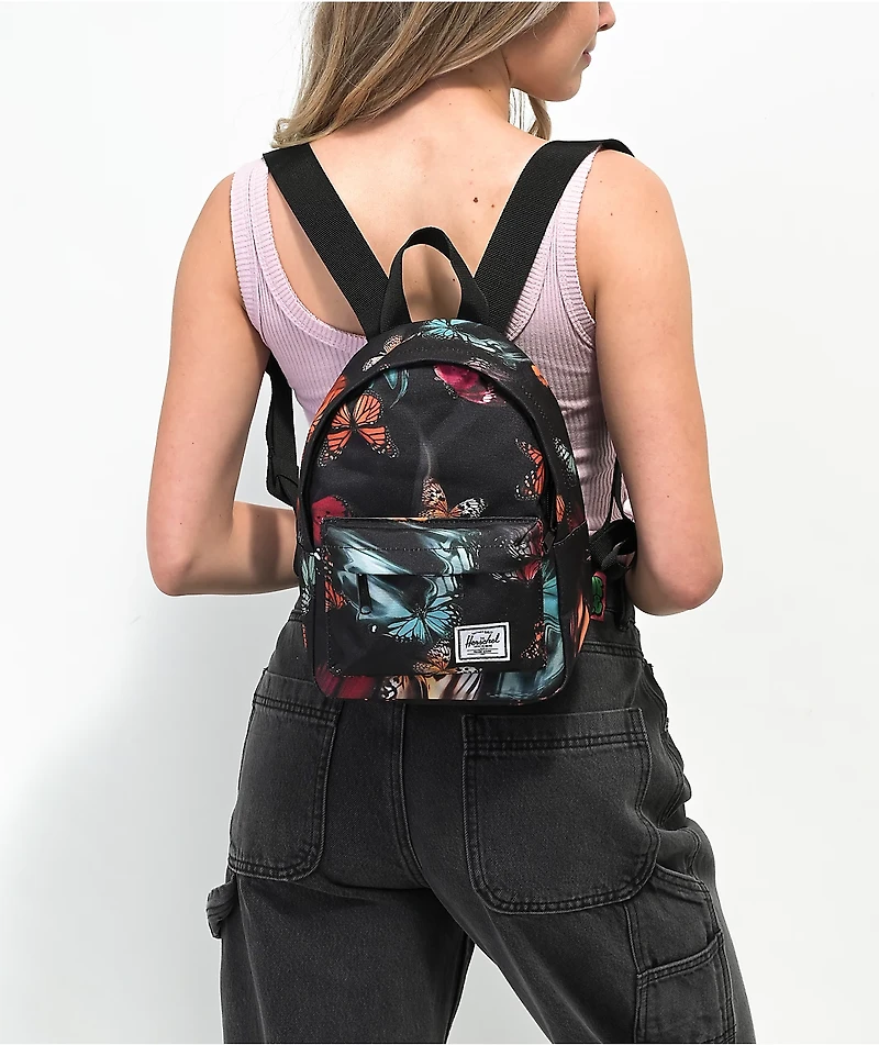 Herschel Supply Co. Classic Warp Butterflies Black Mini Backpack