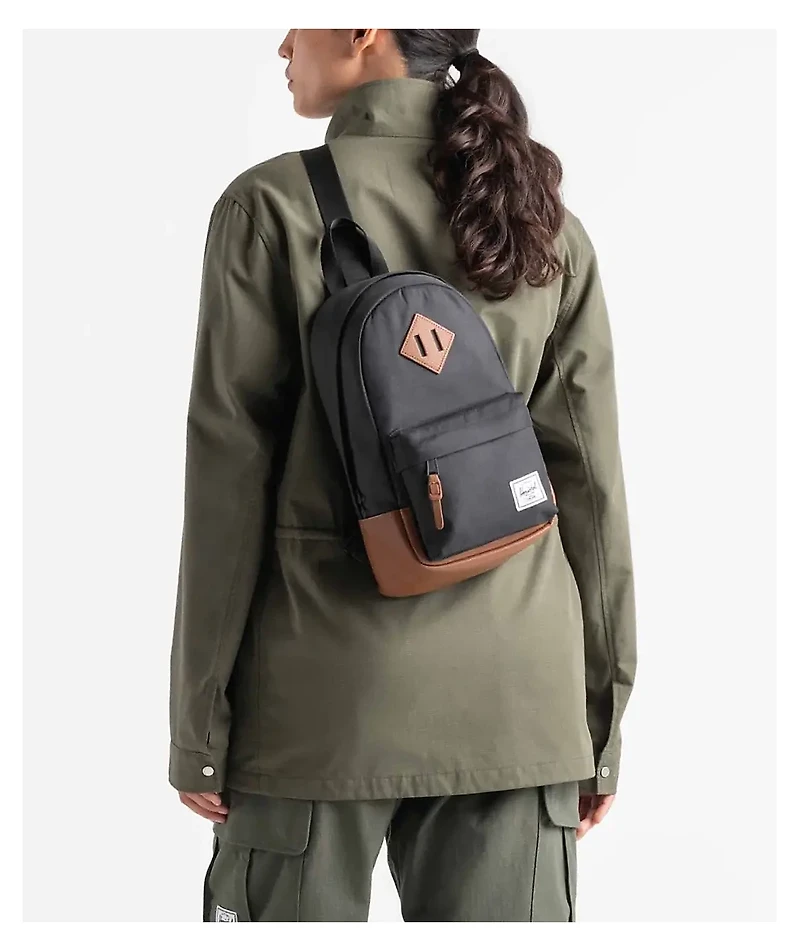 Herschel Supply Co. Heritage Black & Tan Shoulder Bag