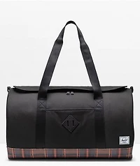 Herschel Supply Co. Heritage Black Winter Plaid Duffle Bag
