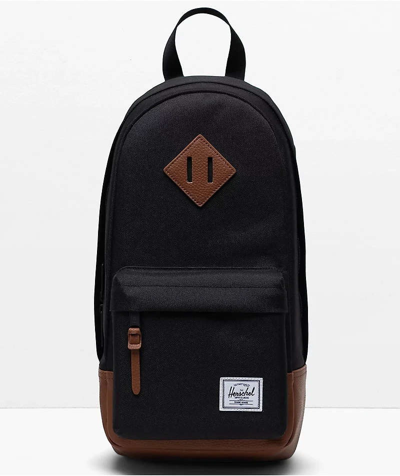 Herschel Supply Co. Heritage Eco Black & Tan Shoulder Bag