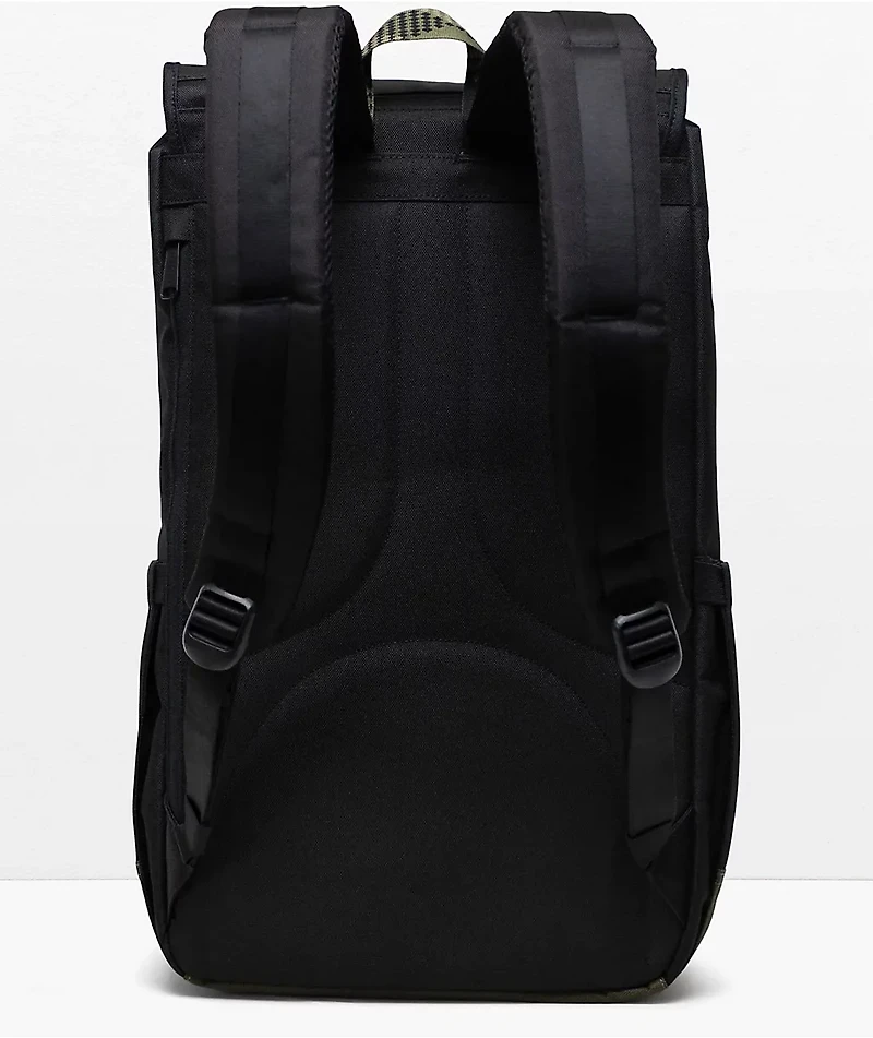Herschel Supply Co. Little America Mid Black & Ivy Green Backpack