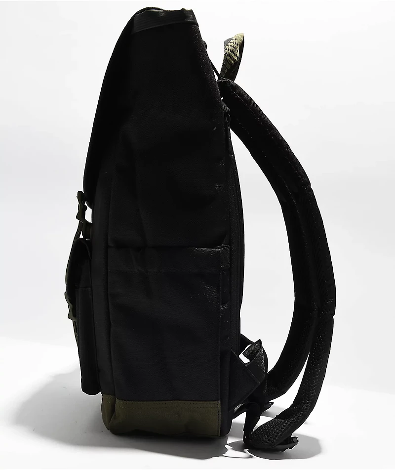 Herschel Supply Co. Little America Mid Black & Ivy Green Backpack