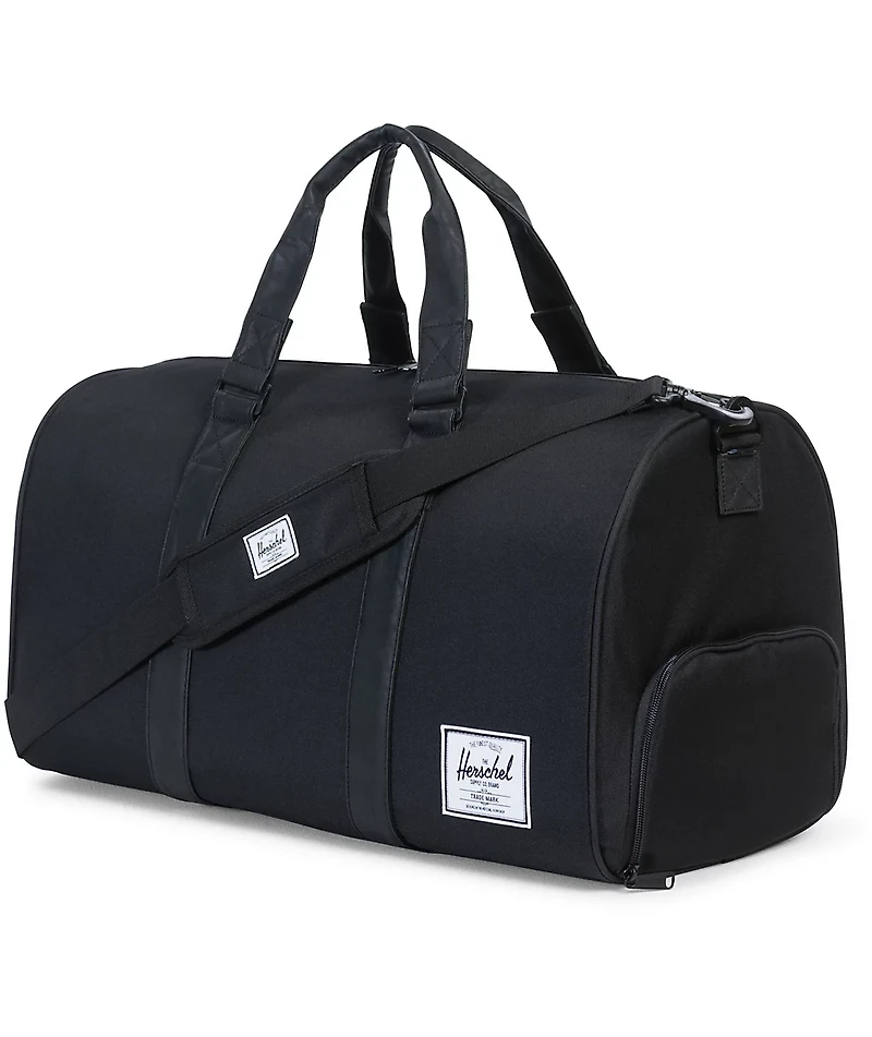 Herschel Supply Co. Novel Black & Black Synthetic Leather 42.5L Duffel Bag