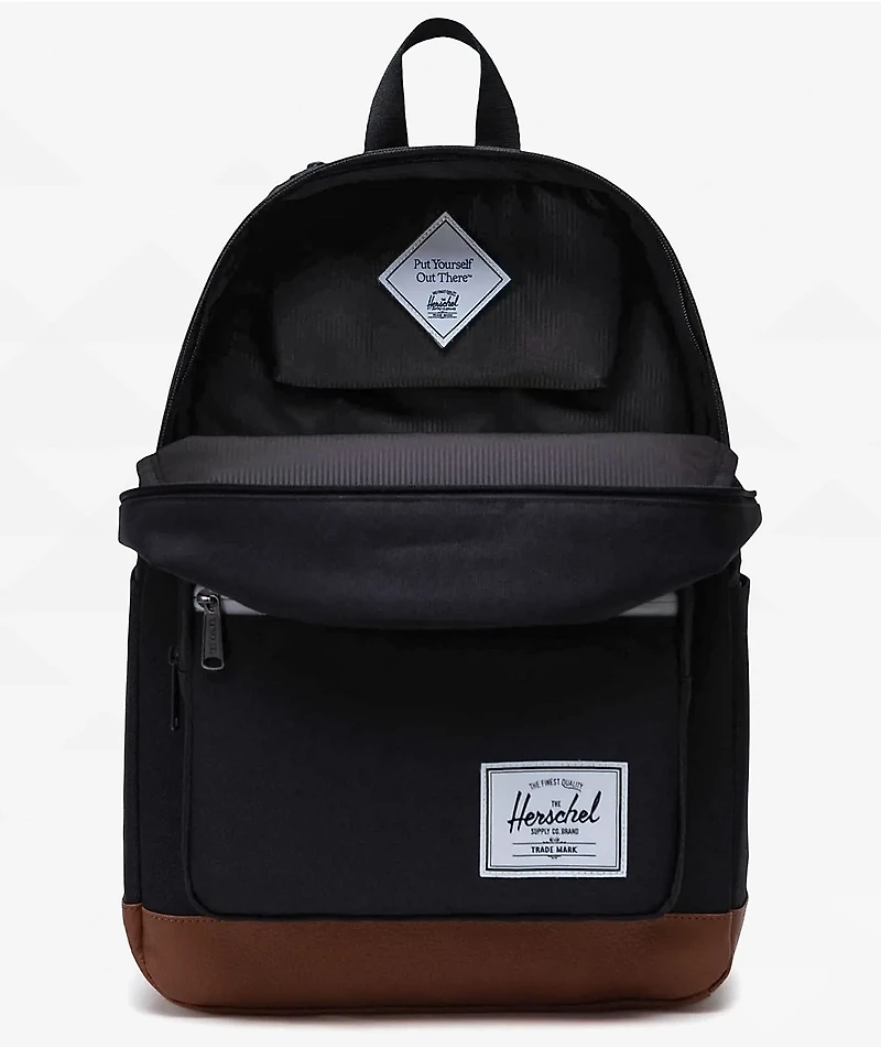 Herschel Supply Co. Pop Quiz Eco Black & Saddle Backpack