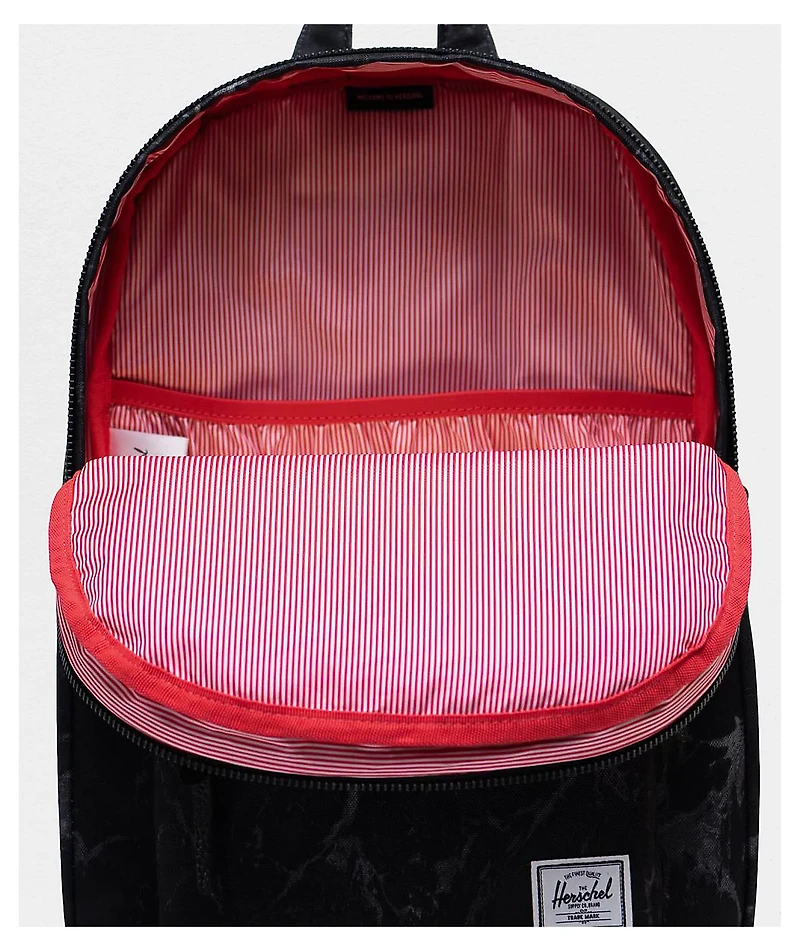 Herschel Supply Co. Settlement Mid Black Marble Backpack
