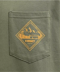 Herschel Supply Co. Skyline Olive Green Pocket T-Shirt
