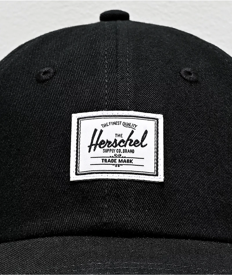 Herschel Supply Co. Sylas Black Strapback Hat