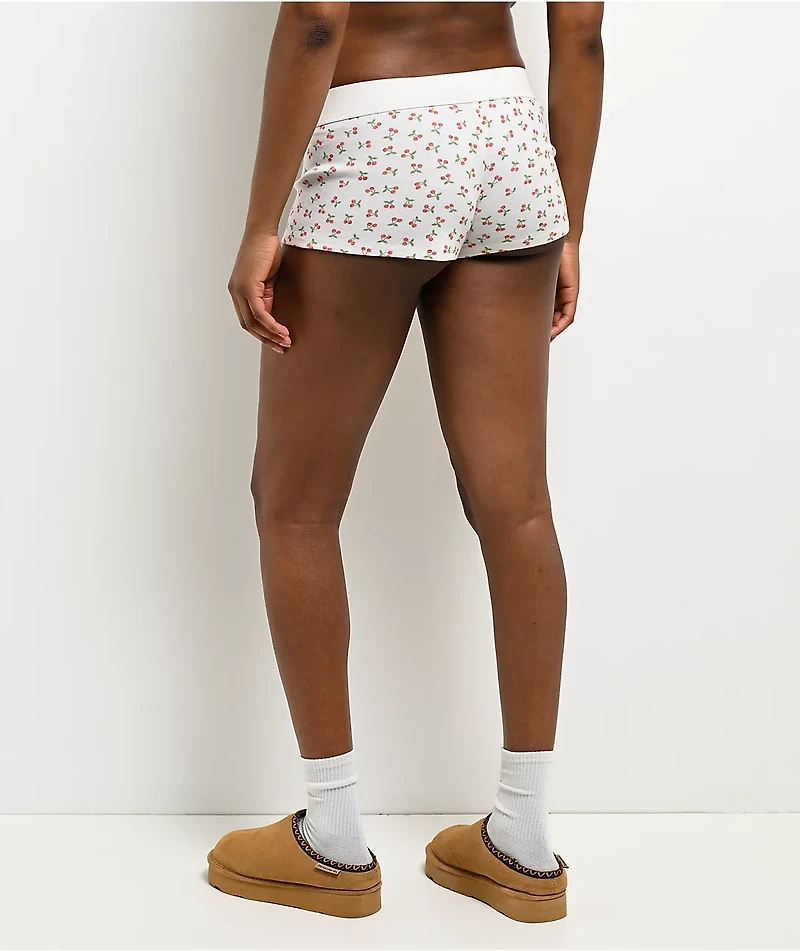 Hesperus Cherry Red & Cream Boyshort Underwear