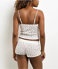 Hesperus Cherry Red & Cream Crop Tank Top