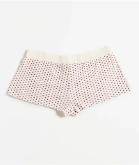 Hesperus Heart White Boyshort Underwear