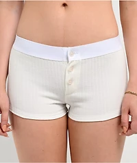 Hesperus Natural Ribbed Boyshort Underwear