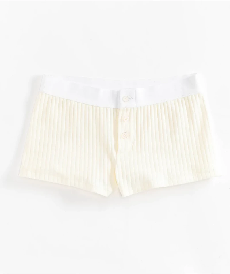 Hesperus Natural Ribbed Boyshort Underwear
