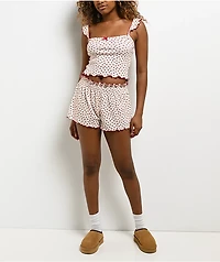 Hesperus Strawberry Red & Cream Crop Tank Top