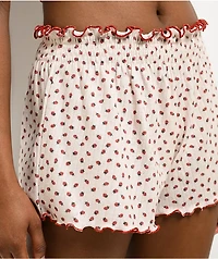 Hesperus Strawberry Red & Cream Lounge Shorts