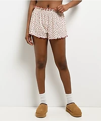 Hesperus Strawberry Red & Cream Lounge Shorts