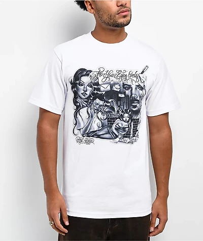 Hey Ruca For Your Eyes Only White T-Shirt