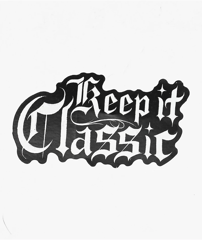Hey Ruca Keep It Classic Black Sticker