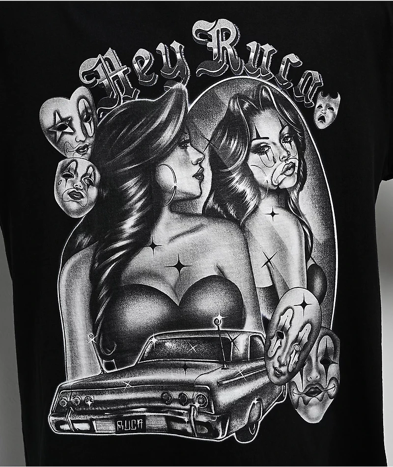 Hey Ruca Mirror Mirror Black T-Shirt