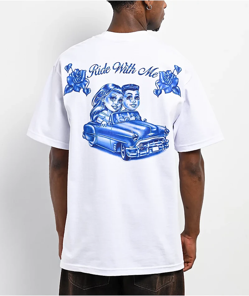 Hey Ruca Ride With Me White T-Shirt