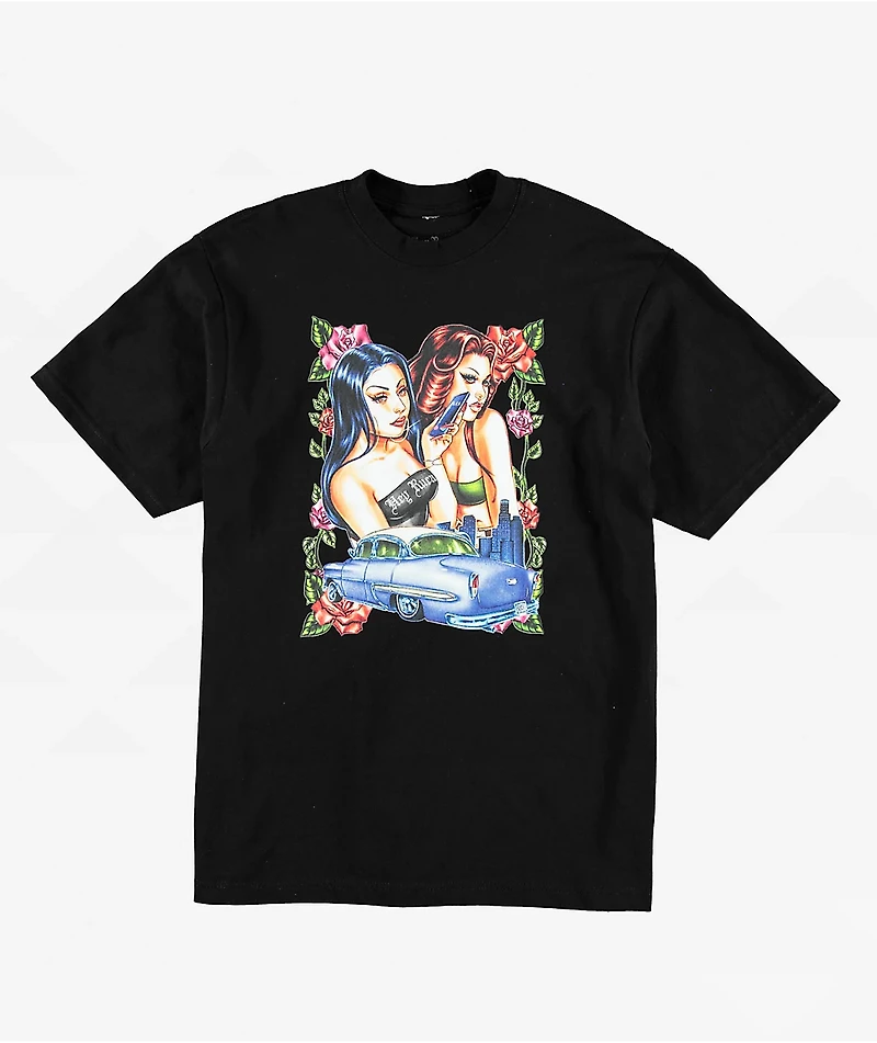 Hey Ruca Slide Through Black T-Shirt
