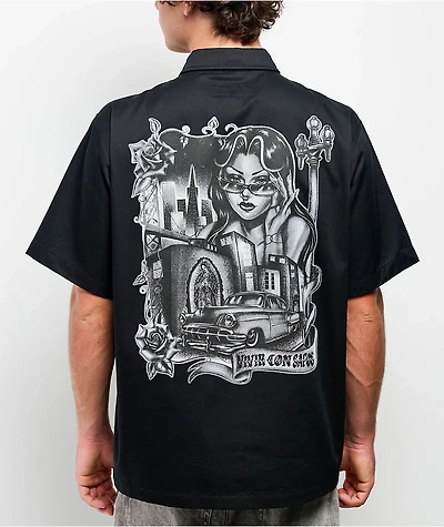 Hey Ruca Vivir Con Safos Black Work Shirt