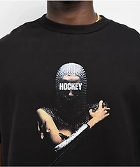 Hockey Back Crack Black T-Shirt