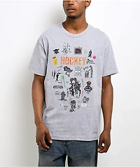 Hockey Paper Cover Heather Grey T-Shirt