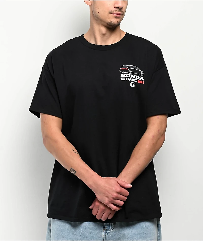 Honda 1990 Civic EF Black T-Shirt