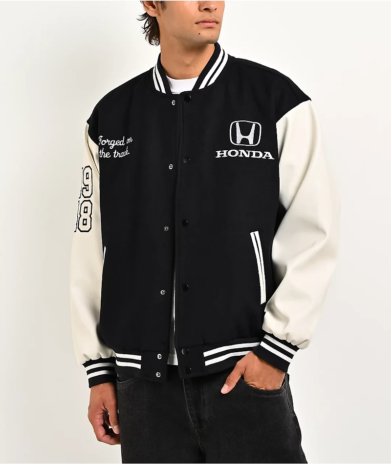 Honda Breed Navy & White Varsity Jacket